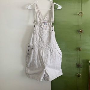 White Overall Shorts